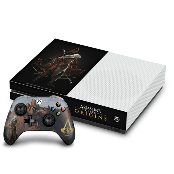Assassin's Creed Origins Character Art Bayek Crest Vinyl Sticker Skin Decal Cover for Microsoft One S Console & Controller