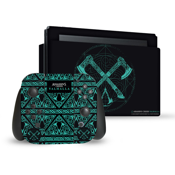 Assassin's Creed Valhalla Key Art Dual Axes Vinyl Sticker Skin Decal Cover for Nintendo Switch Bundle