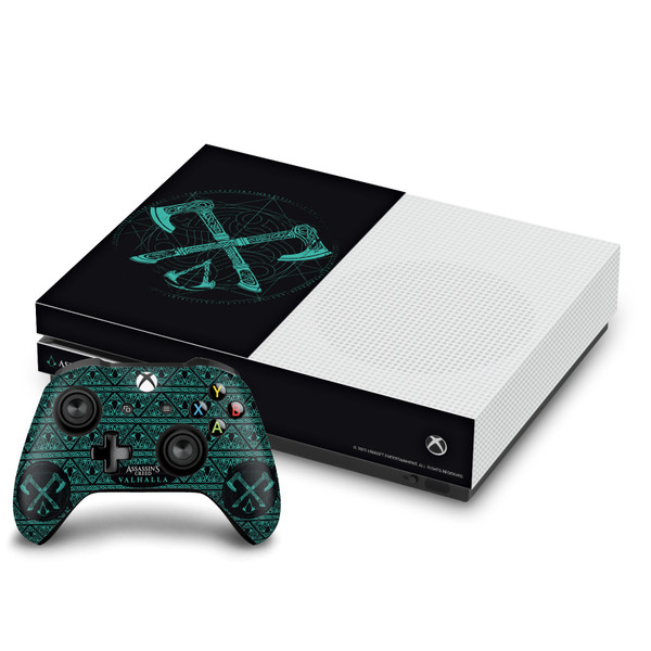 Assassin's Creed Valhalla Key Art Dual Axes Vinyl Sticker Skin Decal Cover for Microsoft One S Console & Controller
