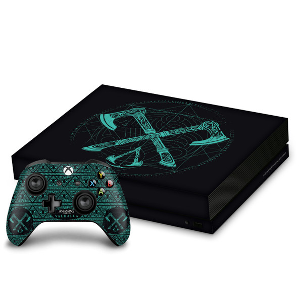 Assassin's Creed Valhalla Key Art Dual Axes Vinyl Sticker Skin Decal Cover for Microsoft Xbox One X Bundle