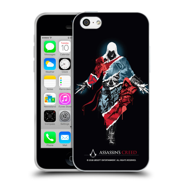 Assassin's Creed Legacy Character Artwork Double Exposure Soft Gel Case for Apple iPhone 5c
