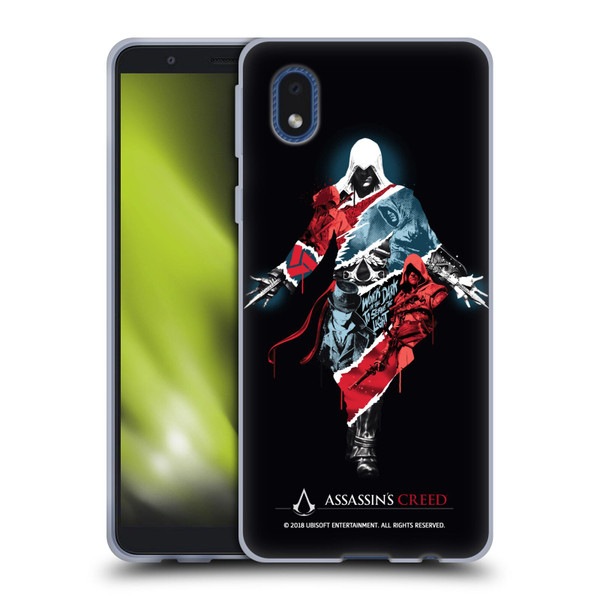 Assassin's Creed Legacy Character Artwork Double Exposure Soft Gel Case for Samsung Galaxy A01 Core (2020)