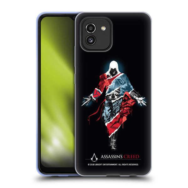 Assassin's Creed Legacy Character Artwork Double Exposure Soft Gel Case for Samsung Galaxy A03 (2021)