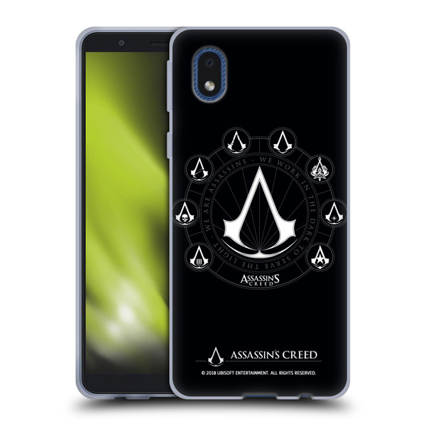 Assassin's Creed Legacy Logo Crests Soft Gel Case for Samsung Galaxy A01 Core (2020)