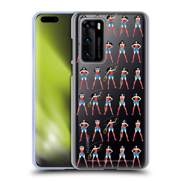 Wonder Woman DC Comics Character Art Pattern Soft Gel Case for Huawei P40 5G