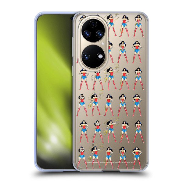 Wonder Woman DC Comics Character Art Pattern Soft Gel Case for Huawei P50