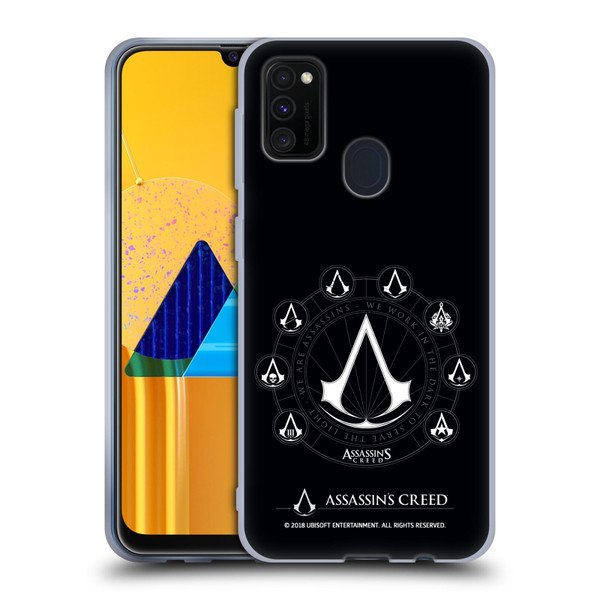 Assassin's Creed Legacy Logo Crests Soft Gel Case for Samsung Galaxy M30s (2019)/M21 (2020)