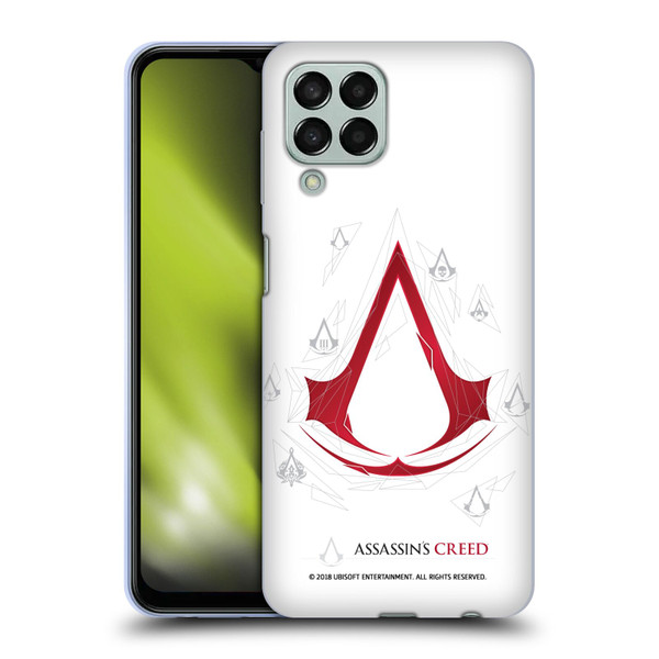 Assassin's Creed Legacy Logo Geometric White Soft Gel Case for Samsung Galaxy M33 (2022)