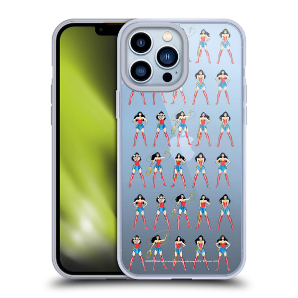 Wonder Woman DC Comics Character Art Pattern Soft Gel Case for Apple iPhone 13 Pro Max & MagSafe