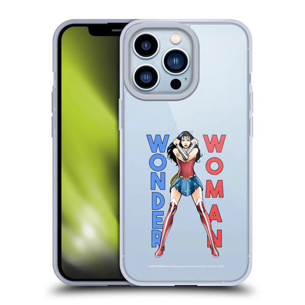 Wonder Woman DC Comics Character Art Stand 2 Soft Gel Case for Apple iPhone 13 Pro