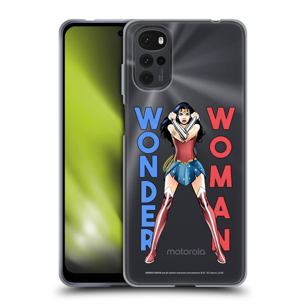 Wonder Woman DC Comics Character Art Stand 2 Soft Gel Case for Motorola Moto G22