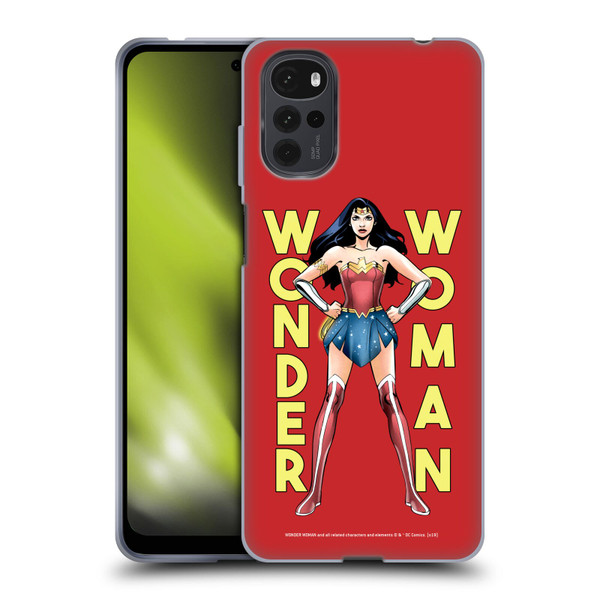 Wonder Woman DC Comics Character Art Stand Soft Gel Case for Motorola Moto G22