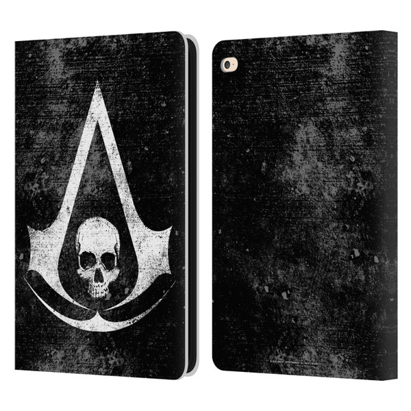 Assassin's Creed Black Flag Logos Grunge Leather Book Wallet Case Cover For Apple iPad Air 2 (2014)