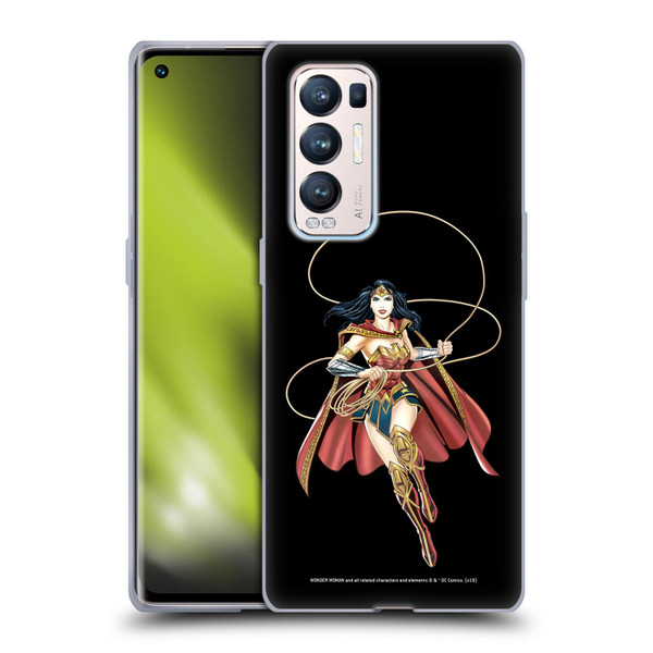 Wonder Woman DC Comics Character Art Lasso Of Truth Soft Gel Case for OPPO Find X3 Neo / Reno5 Pro+ 5G