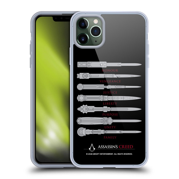 Assassin's Creed Legacy Typography Blades Soft Gel Case for Apple iPhone 11 Pro Max