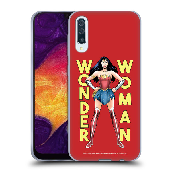 Wonder Woman DC Comics Character Art Stand Soft Gel Case for Samsung Galaxy A50/A30s (2019)
