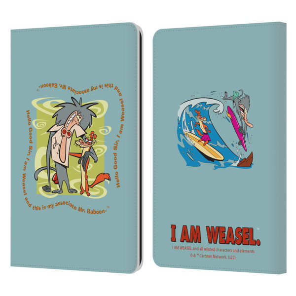 I Am Weasel. Graphics Hello Good Sir Leather Book Wallet Case Cover For Amazon Kindle Paperwhite 1 / 2 / 3