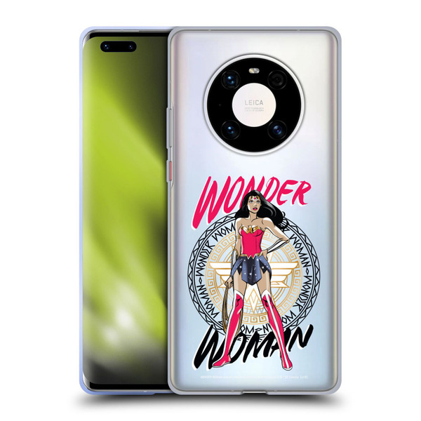 Wonder Woman DC Comics Graphic Arts Shield 3 Soft Gel Case for Huawei Mate 40 Pro 5G