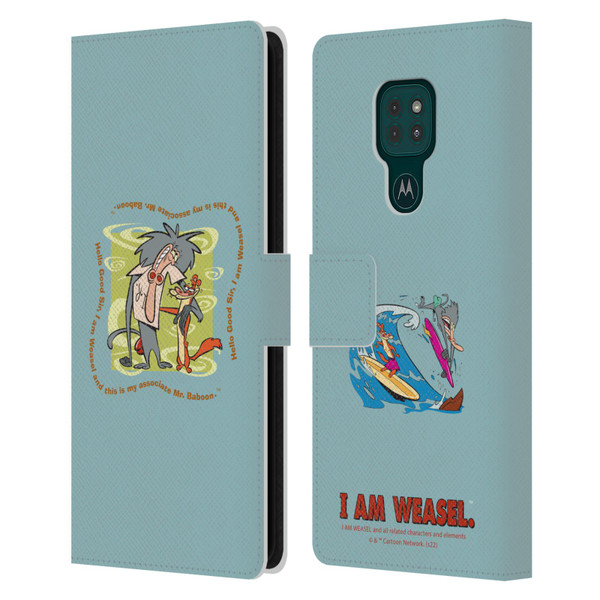 I Am Weasel. Graphics Hello Good Sir Leather Book Wallet Case Cover For Motorola Moto G9 Play