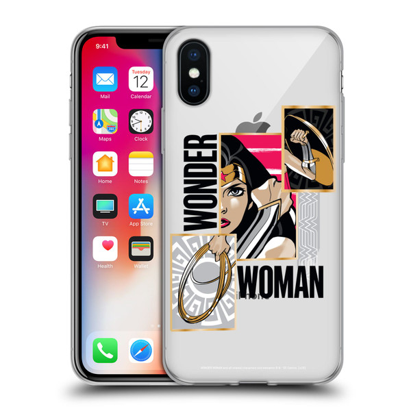 Wonder Woman DC Comics Graphic Arts Weapons Soft Gel Case for Apple iPhone X / iPhone XS