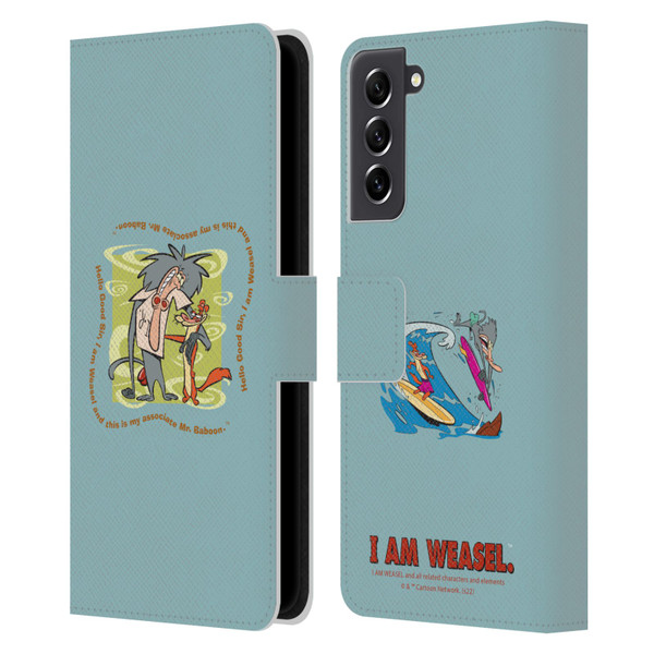 I Am Weasel. Graphics Hello Good Sir Leather Book Wallet Case Cover For Samsung Galaxy S21 FE 5G