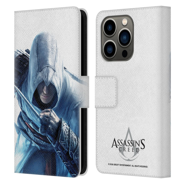 Assassin's Creed Key Art Altaïr Hidden Blade Leather Book Wallet Case Cover For Apple iPhone 14 Pro