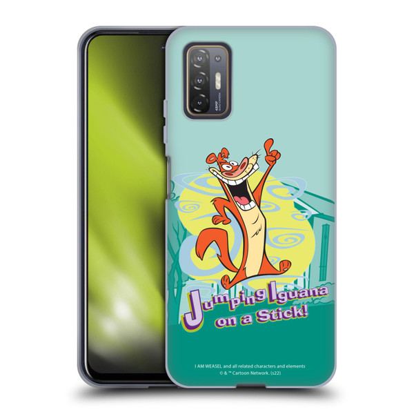 I Am Weasel. Graphics Jumping Iguana On A Stick Soft Gel Case for HTC Desire 21 Pro 5G