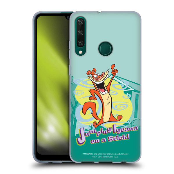 I Am Weasel. Graphics Jumping Iguana On A Stick Soft Gel Case for Huawei Y6p