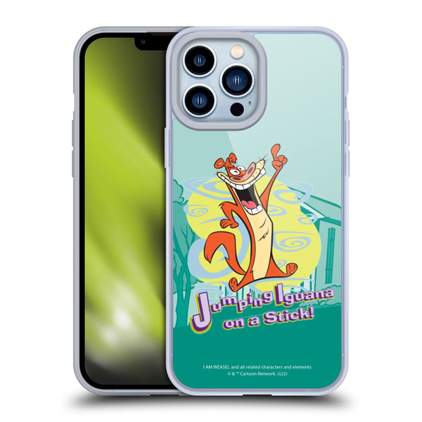 I Am Weasel. Graphics Jumping Iguana On A Stick Soft Gel Case for Apple iPhone 13 Pro Max