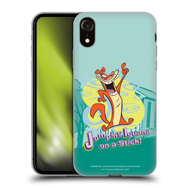 I Am Weasel. Graphics Jumping Iguana On A Stick Soft Gel Case for Apple iPhone XR