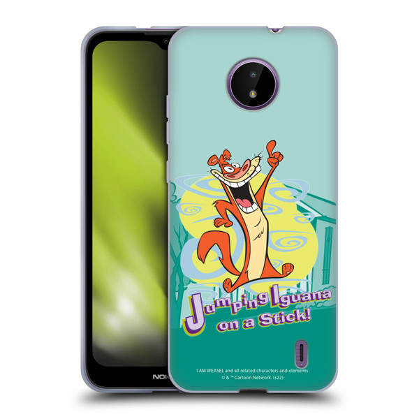 I Am Weasel. Graphics Jumping Iguana On A Stick Soft Gel Case for Nokia C10 / C20