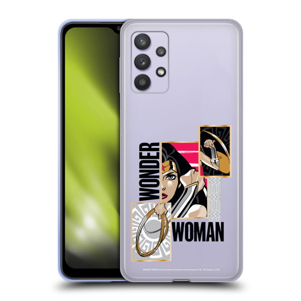 Wonder Woman DC Comics Graphic Arts Weapons Soft Gel Case for Samsung Galaxy A32 5G / M32 5G (2021)