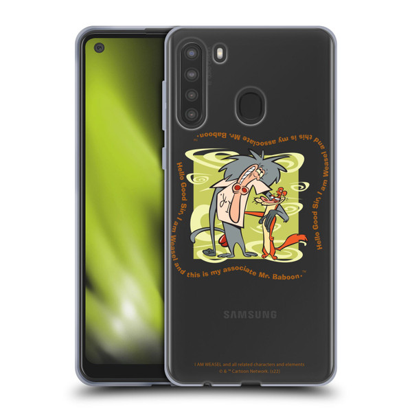 I Am Weasel. Graphics Hello Good Sir Soft Gel Case for Samsung Galaxy A21 (2020)