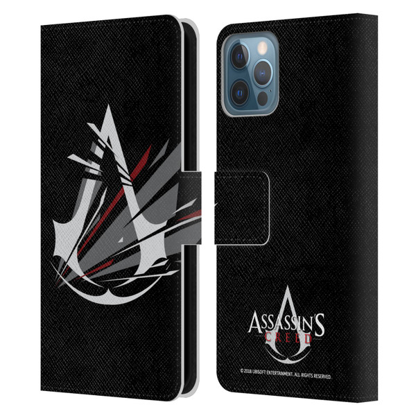 Assassin's Creed Logo Shattered Leather Book Wallet Case Cover For Apple iPhone 12 / iPhone 12 Pro