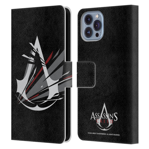 Assassin's Creed Logo Shattered Leather Book Wallet Case Cover For Apple iPhone 14