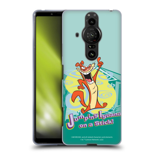 I Am Weasel. Graphics Jumping Iguana On A Stick Soft Gel Case for Sony Xperia Pro-I
