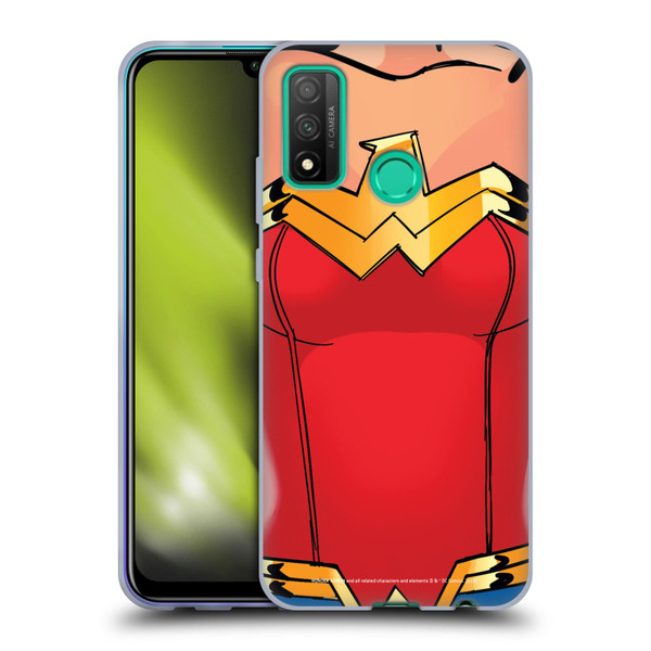 Wonder Woman DC Comics Logos Costume Soft Gel Case for Huawei P Smart (2020)