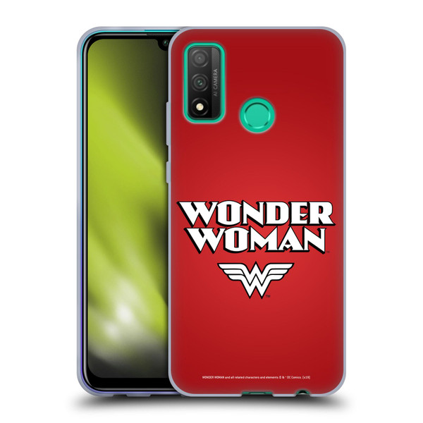 Wonder Woman DC Comics Logos Text Soft Gel Case for Huawei P Smart (2020)
