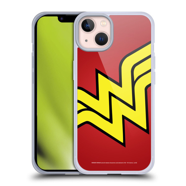 Wonder Woman DC Comics Logos Oversized Soft Gel Case for Apple iPhone 13