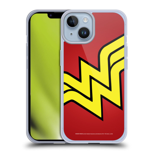 Wonder Woman DC Comics Logos Oversized Soft Gel Case for Apple iPhone 14