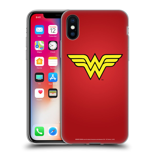 Wonder Woman DC Comics Logos Classic Soft Gel Case for Apple iPhone X / iPhone XS