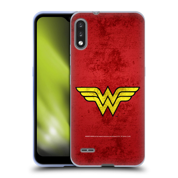 Wonder Woman DC Comics Logos Distressed Look Soft Gel Case for LG K22