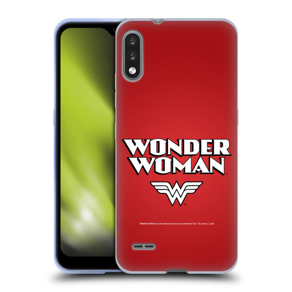 Wonder Woman DC Comics Logos Text Soft Gel Case for LG K22