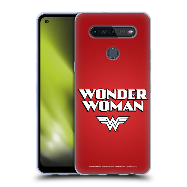 Wonder Woman DC Comics Logos Text Soft Gel Case for LG K51S
