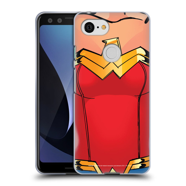 Wonder Woman DC Comics Logos Costume Soft Gel Case for Google Pixel 3