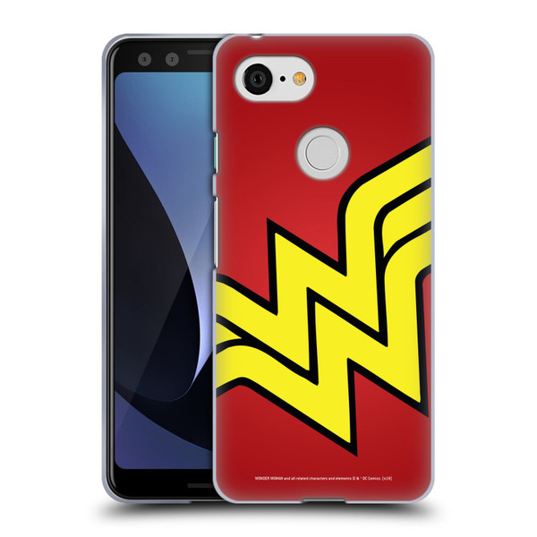 Wonder Woman DC Comics Logos Oversized Soft Gel Case for Google Pixel 3