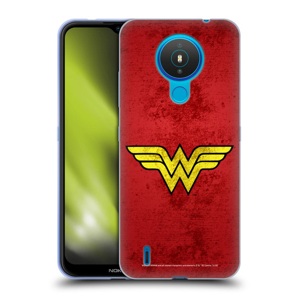 Wonder Woman DC Comics Logos Distressed Look Soft Gel Case for Nokia 1.4