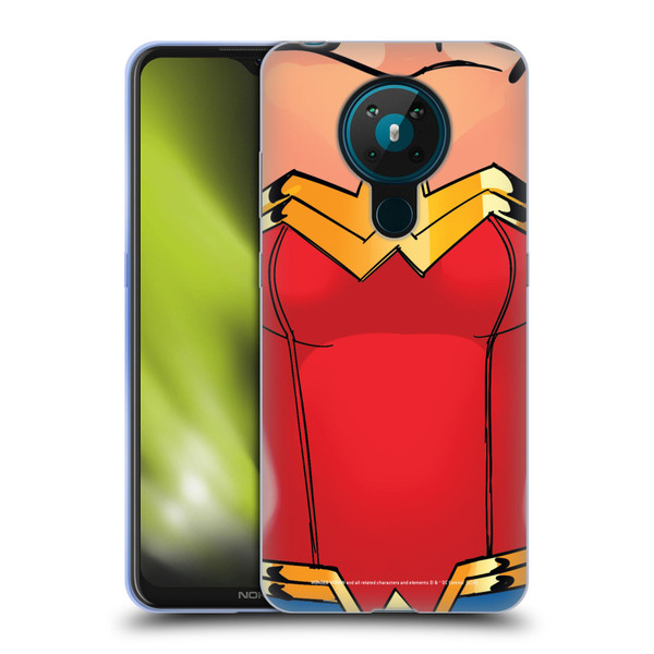 Wonder Woman DC Comics Logos Costume Soft Gel Case for Nokia 5.3