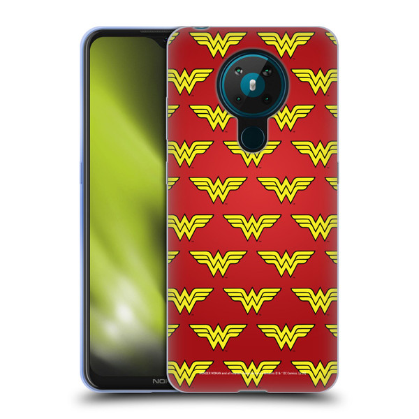 Wonder Woman DC Comics Logos Pattern Soft Gel Case for Nokia 5.3