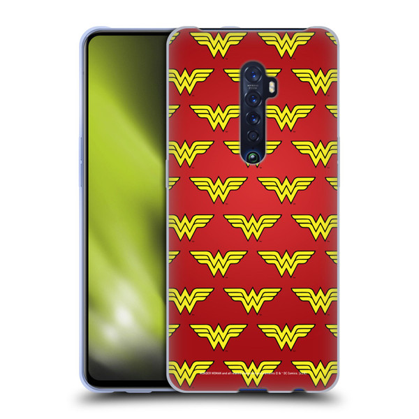 Wonder Woman DC Comics Logos Pattern Soft Gel Case for OPPO Reno 2